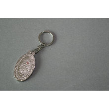 Nickel überzogene Schlüsselkette, ovale Form Keychain (GZHY-YSK-0046)